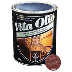 Масло-воск Живая краска VITA OLIO для внутренних работ с твердым воском, махагон, 0.75 л