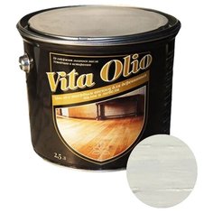 Масло-воск Живая краска VITA OLIO для паркета, лестниц и мебели, серебристый/серый, 2.5 л
