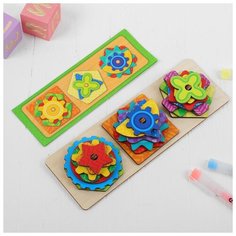 Пирамидка Лесная мастерская "Сложи узор" плоская (4156391)