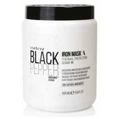 Укрепляющая несмываемая маска для непослушных волос - Inebrya Black Pepper Iron Mask - 1000мл
