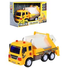 Машинка детская инерционная "Самосвал" со светом и звуком, желтый, в/к 28*10*16см Компания Друзей