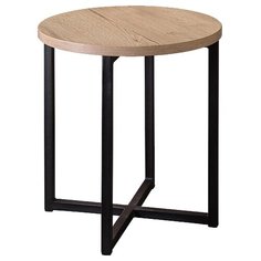 Столик журнальный R-Home Loft №3, d: 50 см, дуб натуральный