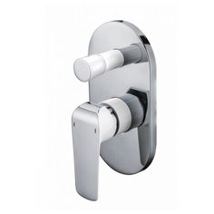 KAISER Glory 69177 Смеситель скрытого монтажа с переключением на душ, хром/белый