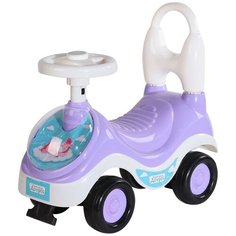 Каталка детская Компания друзей ""Малыш: Единорог"" с клаксоном на руле, машина каталка, толокар, пушкар каталка, машинка каталка, сигнал на руле, цвет сиреневый/белый