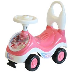 Каталка детская Компания друзей ""Малыш: Единорог-2"" с клаксоном на руле, машина каталка, толокар, пушкар каталка, машинка каталка, сигнал на руле, цвет розовый/белый