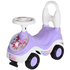 Каталка детская Компания друзей ""Малыш: Единорог-2"" с клаксоном на руле, машина каталка, толокар, пушкар каталка, машинка каталка, сигнал на руле, цвет сиреневый/белый