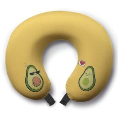 Подушка для шеи Ambesonne Влюбленные авокадо, бежевый