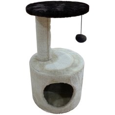 Когтеточка Round & Round XL для кошек ,40х40х70 см, бежево-коричневая Lilli Pet