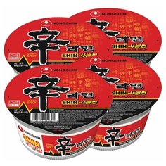 Лапша быстрого приготовления Шин Рамен Nongshim, чашка 86 г х 4 шт