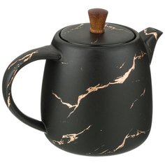 Чайник заварочный коллекция золотой мрамор цвет: BLACK 850 MЛ Lefard 412-150