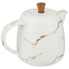 Чайник заварочный коллекция золотой мрамор цвет: WHITE 850 MЛ Lefard 412-151