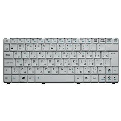 Клавиатура для ноутбука Asus N10, N10A, N10C, N10E, N10J, N10JC Series. Г-образный Enter. Белая, без рамки. PN: V090262BS2. Top On
