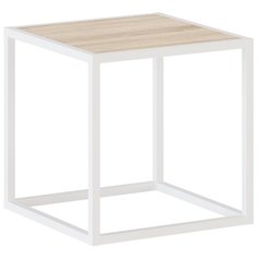 Стеллаж 1, 400*400*400, Белый муар, ЛДСП (Дуб Сонома) НАЙДИ