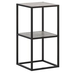 Стеллаж 2, 400*400*782, Черный муар, ЛДСП (Метрополитан Грей) НАЙДИ