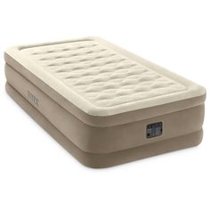Надувная кровать Ultra Plush Dura-Beam Deluxe 99х191х46 см, встроенный насос 220V Intex
