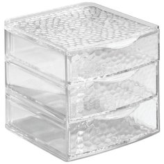 InterDesign Органайзер для мелочей и косметики, 3 отделения прозрачный