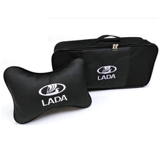 67762 Подарочный набор:сумка для набора ТО, подушка на подголовник LADA Auto Premium