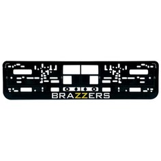 Номерная рамка для автомобиля "Brazzers", черная