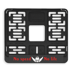 Рамка номерного знака нового образца UNCLE DAD "No speed - no life"для мотоцикла