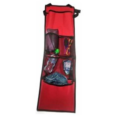 57522 Подвесной органайзер Auto Premium, для шкафчика в детский сад, красный, 80 х 25 х 4 см