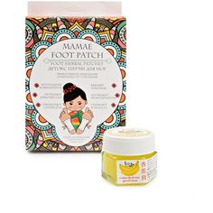 MAMAE/BIO WAY Набор: детокс-патчи для ног от усталости и бальзам для ухода за ногами с бананом 5 шт/25 г
