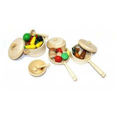 Набор крупной посуды для кухни Поварёнок Wood Fun