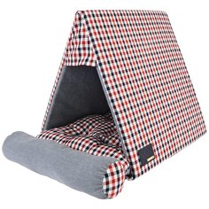 Домик для животных PUPPIA "Neil House", серо-красный, 45х50х50см