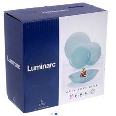 Сервиз столовый Luminarc ARTY SOFT BLUE 18 предметов