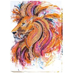 ABRIS ART Набор для вышивания бисером Огнегривый лев 40 х 30 см (AB-555)