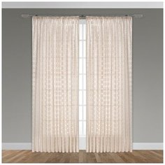 РОНДА экрю Тюль на шт. ленте 300х270, 1пр., плстр. Daily by T