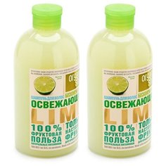 НАБОР Organic Shop Фрукты Шампунь для волос Освежающий лайм 500 мл, 2 шт