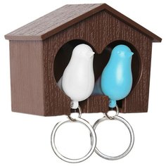 Держатель для ключей Qualy Sparrow, белый/голубой (QL10124-BN-WH-BU)