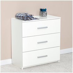 Комод Мальта 3 ящика Белый 690х733х354 Letta