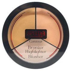 Spada Пудровый хайлайтер 3в1 SP 7001 тон №2