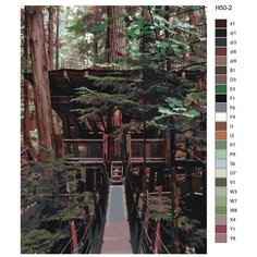 Картина по номерам «Домик в лесу» 30х40 см (H50) Brushes Paints