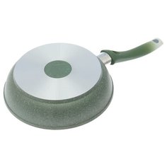 Сковорода Kukmara 22 см, "Мраморная", высота 6 см, фисташковый