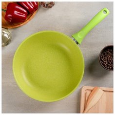Сковорода Kukmara Trendy style, d 26 см, с ручкой, антипригарное покрытие, лайм