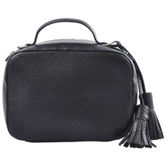 Барсетка Afina, натуральная кожа, черный