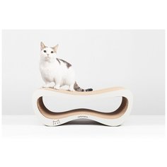 Когтеточка Carton Cat "Infinity M", цвет: серый, 66 х 24 х 25 см