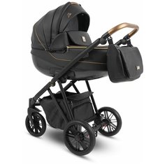 Коляска 2в1 Camarelo Zeo, ZEO-05, чёрный экокожа