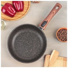 Сковорода Kukmara Granit ultra, d 22 см, съемная ручка, антипригарное покрытие