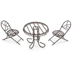 SCB271031 Металлическая мини мебель коричневая (стол и два стула), стол 7,5*6,5 см, стул 5,5*3,5*7 см, ScrapBerrys Astra & Craft