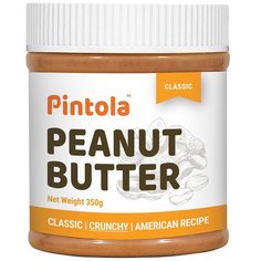 Арахисовая паста Pintola Crunchy Classic (с кусочками арахиса, более 25% белка), 350 гр