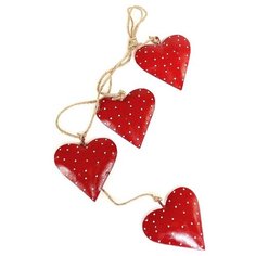 Гирлянда подвесная EnjoyMe Red Hearts, 4 шт.