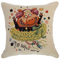 Подушка SANTALINO 45*45 супер стар. гобелен, бежевый,100% хлопок (850-902-21)