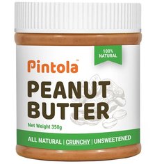 Арахисовая паста Pintola Crunchy Natural (с кусочками арахиса, без сахара) 100% арахис, 350 гр