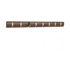 Вешалка настенная Umbra Flip горизонтальная, 8 крючков, коричневая (318858-1227)