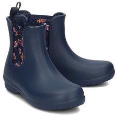 Резиновые полусапоги Crocs Womens Freesail Chelsea Boot, размер 35(W5), navy/floral