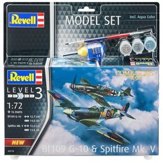 Набор Combat Set истребитель-низкоплан Bf109G-10 и Спитфайр Mk.V Revell