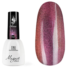 Гель-лак для ногтей TNL Professional Magnet effect Muza, 7 мл, 02 мерцающий единорог